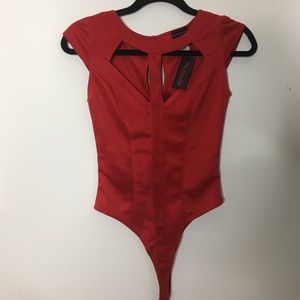 Cut out high neck one piece